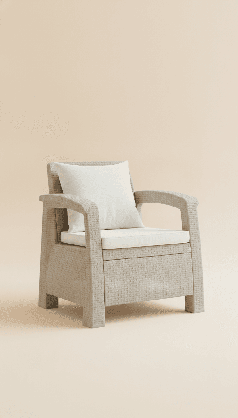 Patio Sofa — 1-Seater · Taupe