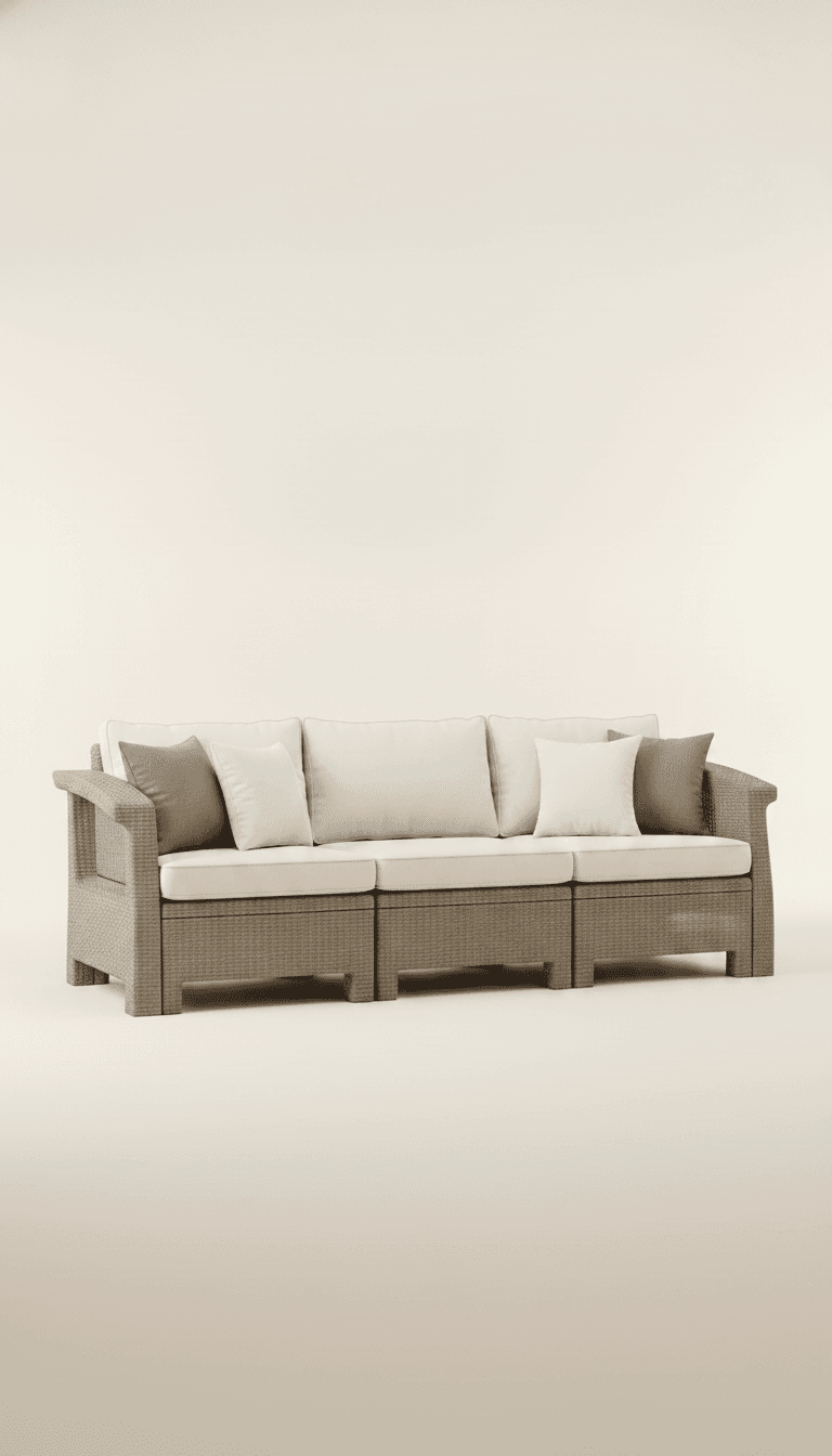 Patio Sofa — Taupe