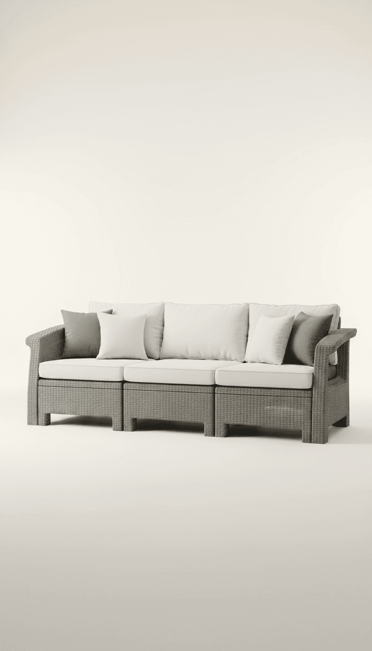 Patio Sofa — Light Grey